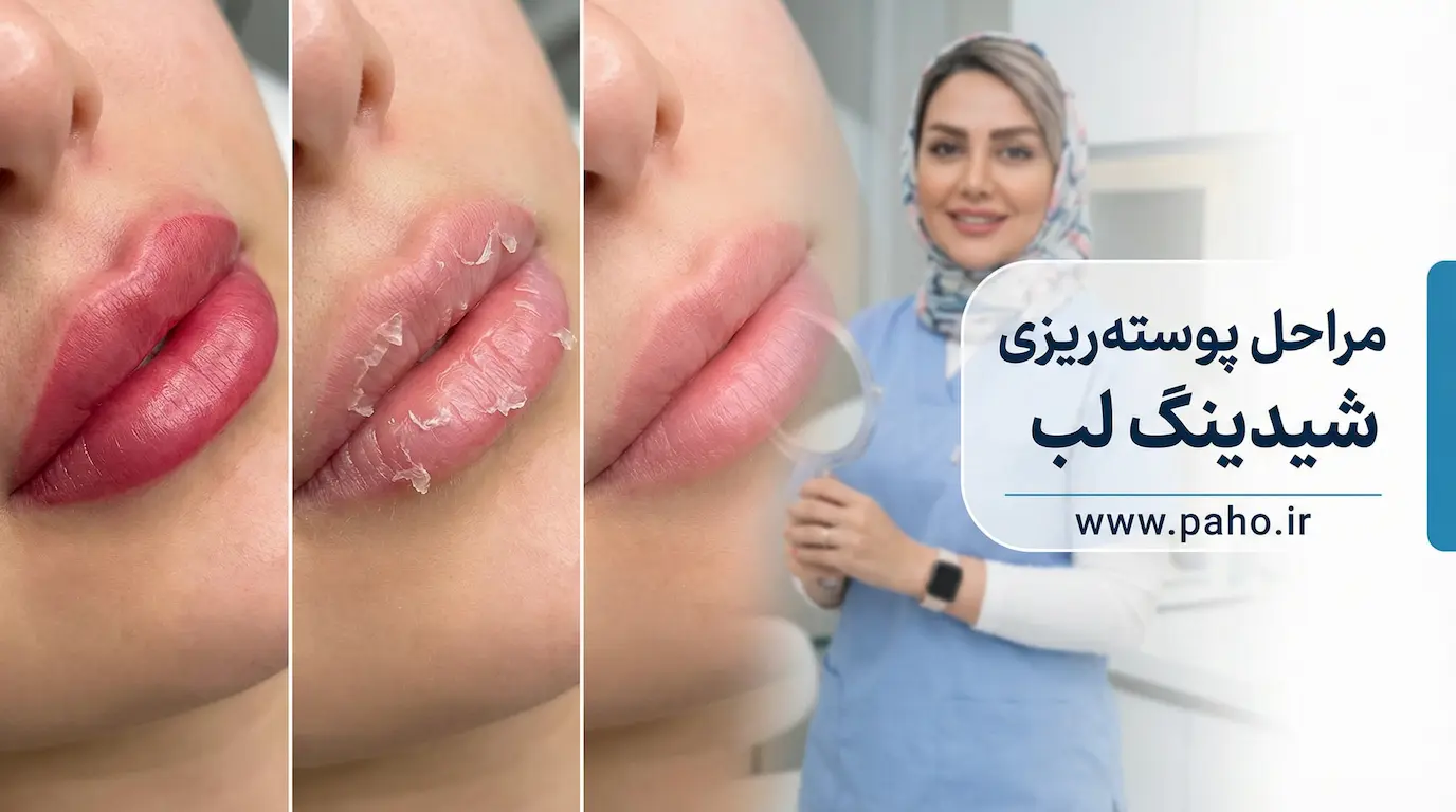 پوسته ریزی شیدینگ لب