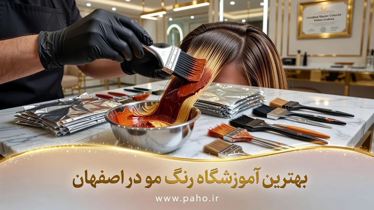 بهترین آموزشگاه رنگ مو در اصفهان (آپدیت ۱۴۰۵) | آموزش از صفر تا بازار کار