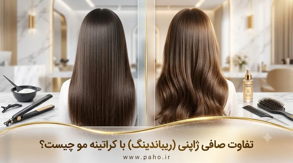 تفاوت کراتینه مو و صافی دائم ریباندینگ
