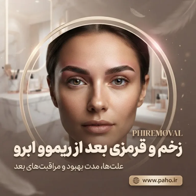 زخم قرمزی بعد از ریموو ابرو